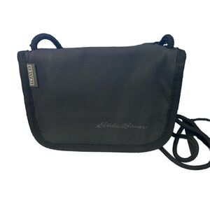 Edit Bauer Black Nylon Travel Wallet Crossbody